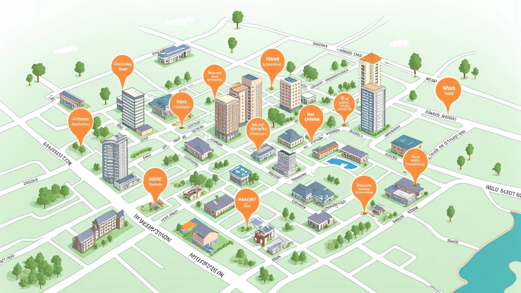 Neighborhood map showing schools, parks, and amenities around Bishan residential area